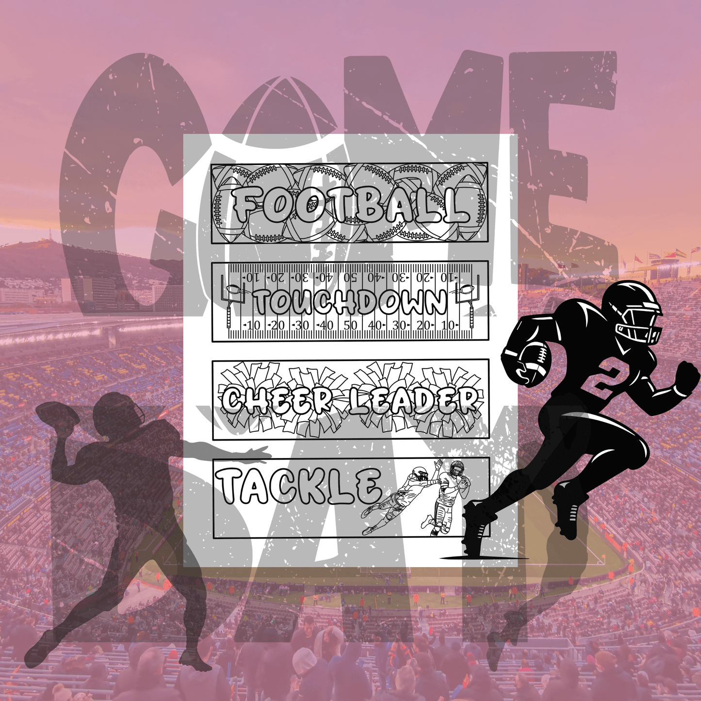 🏈 Game Day Tasse – Personalisiert mit deinem Namen & Lieblingsverein + GRATIS Lesezeichen zum Sofort-Download & zum Selber-Ausmalen in deinen Lieblingsfarben! 🎁📖🎨🔥 - Lilidesigns