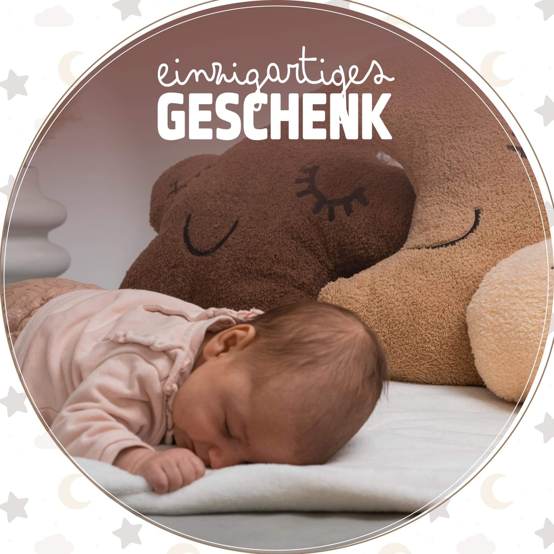 DREAMYBAMBINI Weiches 3er Set Deko Kissen mit Stern Kissen, Mondkissen und Wolken Kissen mit Bezug und Füllung aus 100% Baumwolle, Flauschiges Kuschelkissen für Sofa, Bett und Kinderzimmer Deko - Lilidesigns