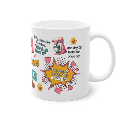 ☕ Mom Cooking Jokes Tasse – Für alle Küchenheldinnen mit Humor! 🍓✨ – Mit Gratis Lesezeichen-Download! 📚✨ - Lilidesigns