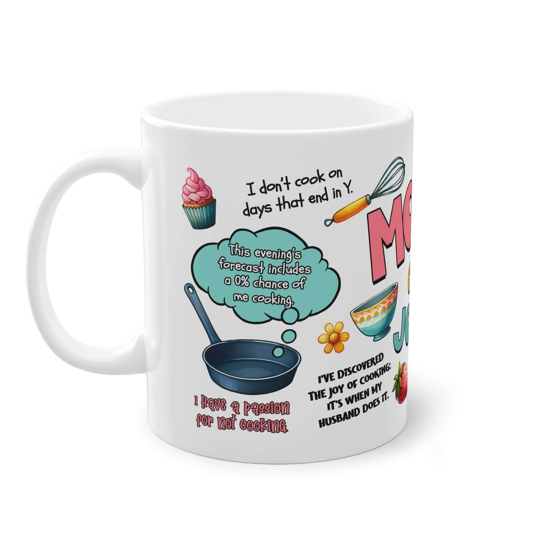☕ Mom Cooking Jokes Tasse – Für alle Küchenheldinnen mit Humor! 🍓✨ – Mit Gratis Lesezeichen-Download! 📚✨ - Lilidesigns