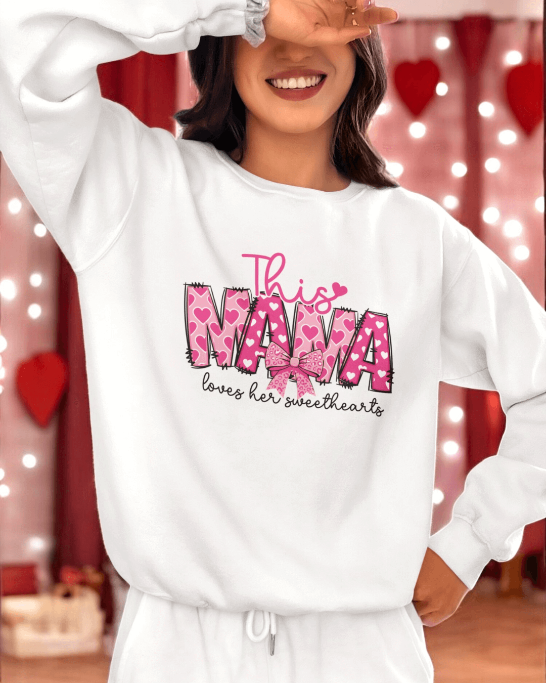 💖 Stylischer Mama-Sweater – Für starke Mamas mit Herz!| Gildan® 18000 White - Lilidesigns