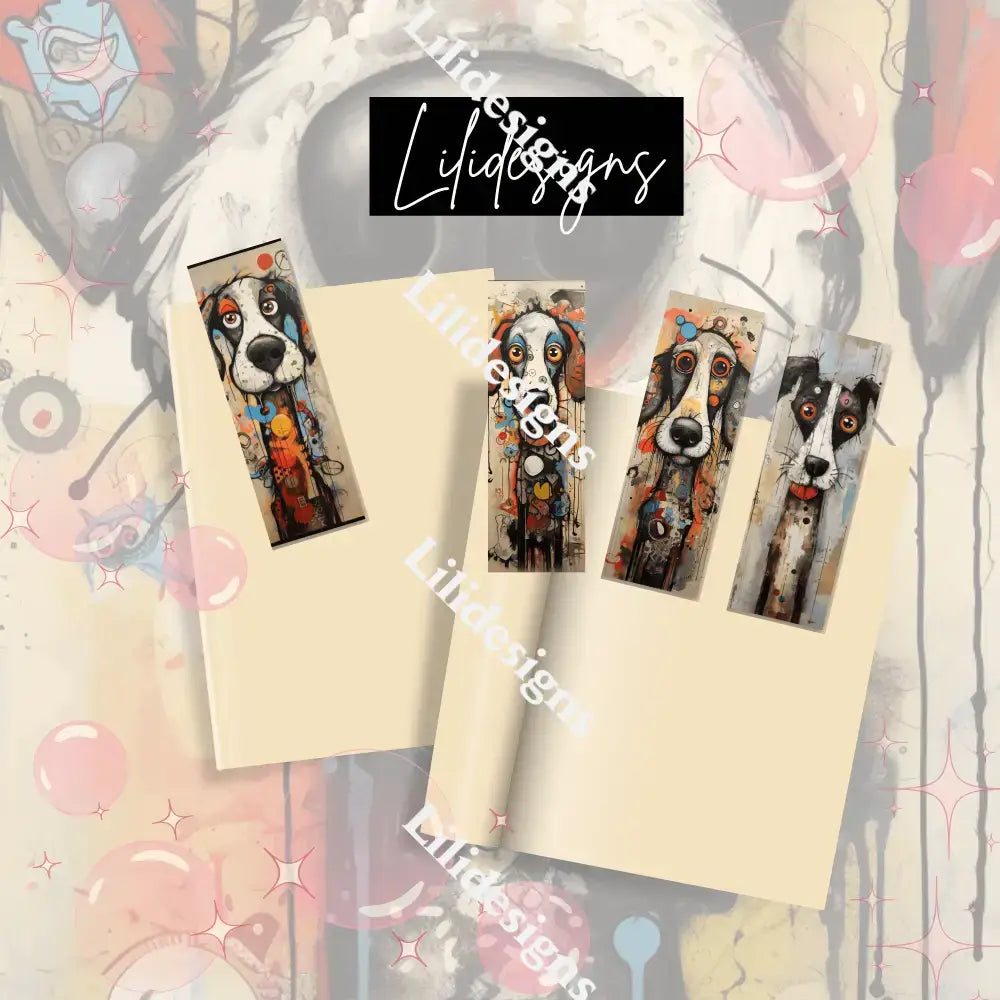 Verschmitzte Hunde-Lesezeichen – 8 niedliche Motive mit Sofort-Download! 🐶📚✨ - Lilidesigns