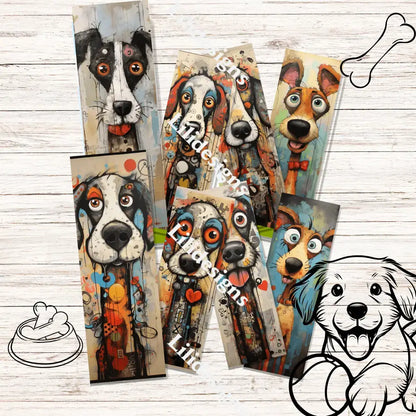 Verschmitzte Hunde-Lesezeichen – 8 niedliche Motive mit Sofort-Download! 🐶📚✨ - Lilidesigns